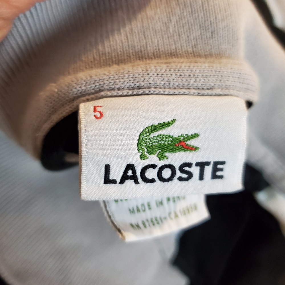 Lacoste Womens Striped Short Sleeve Polo Shirt Top - Picture 2 of 4
